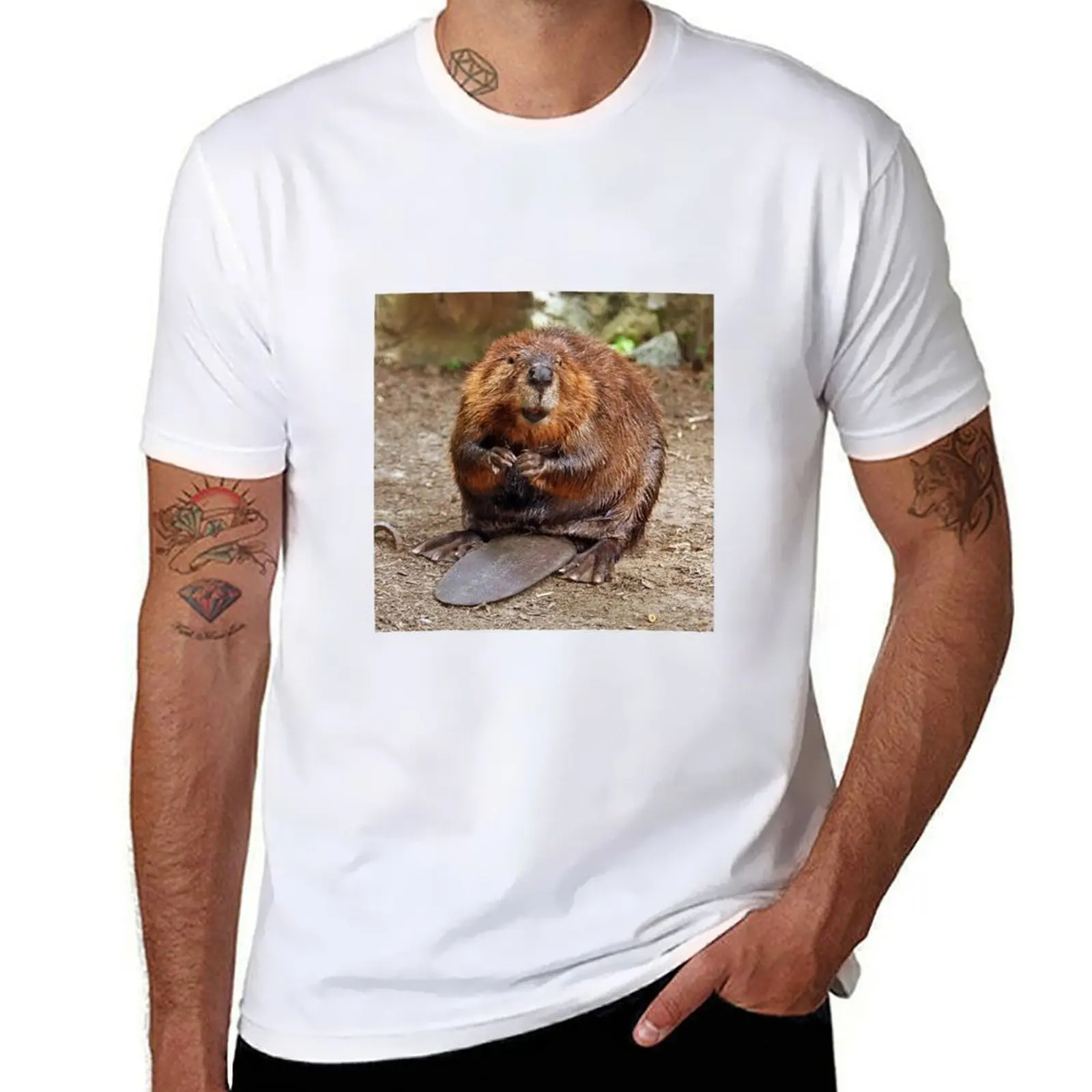 

Beaver T-Shirt men t shirt cotton 100% graphic t shirts for man