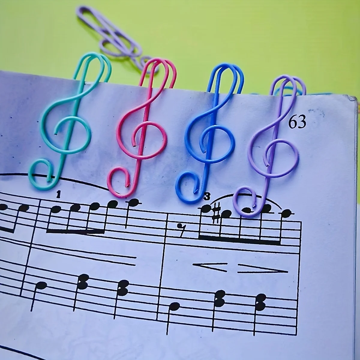 25Pcs Kawaii Macaron Music Note Metal Paper Clips Pastel Journal Planner Decor Office School Supplies Gifts for Girls