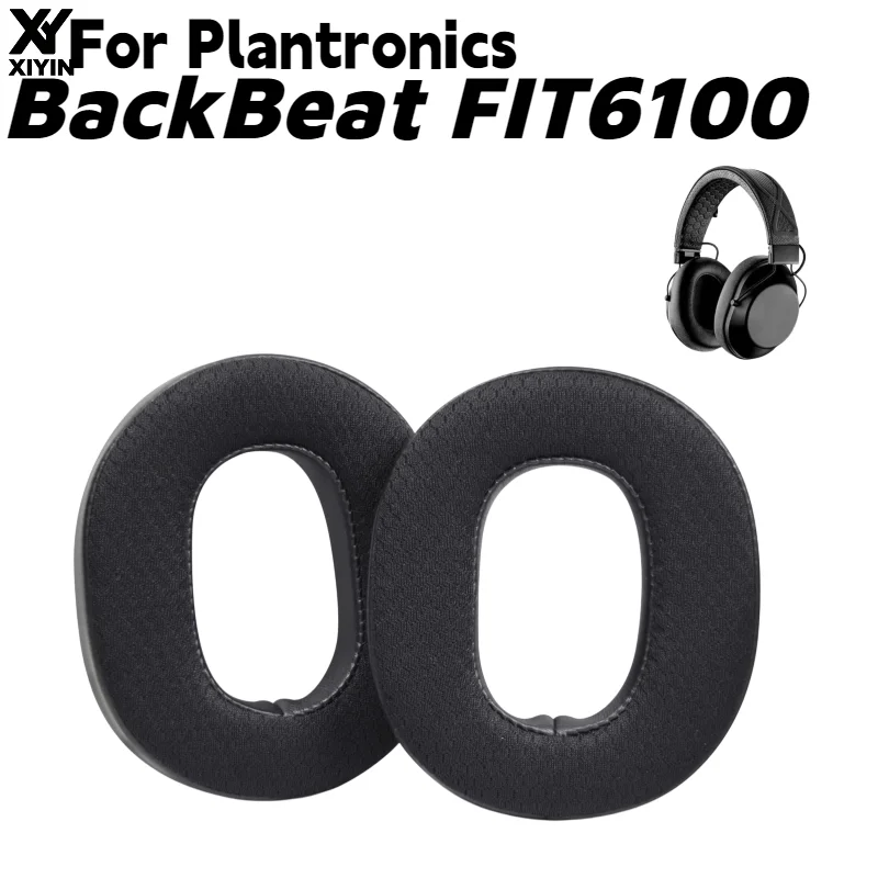 Replacement Soft Mesh Spliced‑Leather Ear Pads Ear Cushions Repair Parts for Plantronics BackBeat FIT6100 Headphones