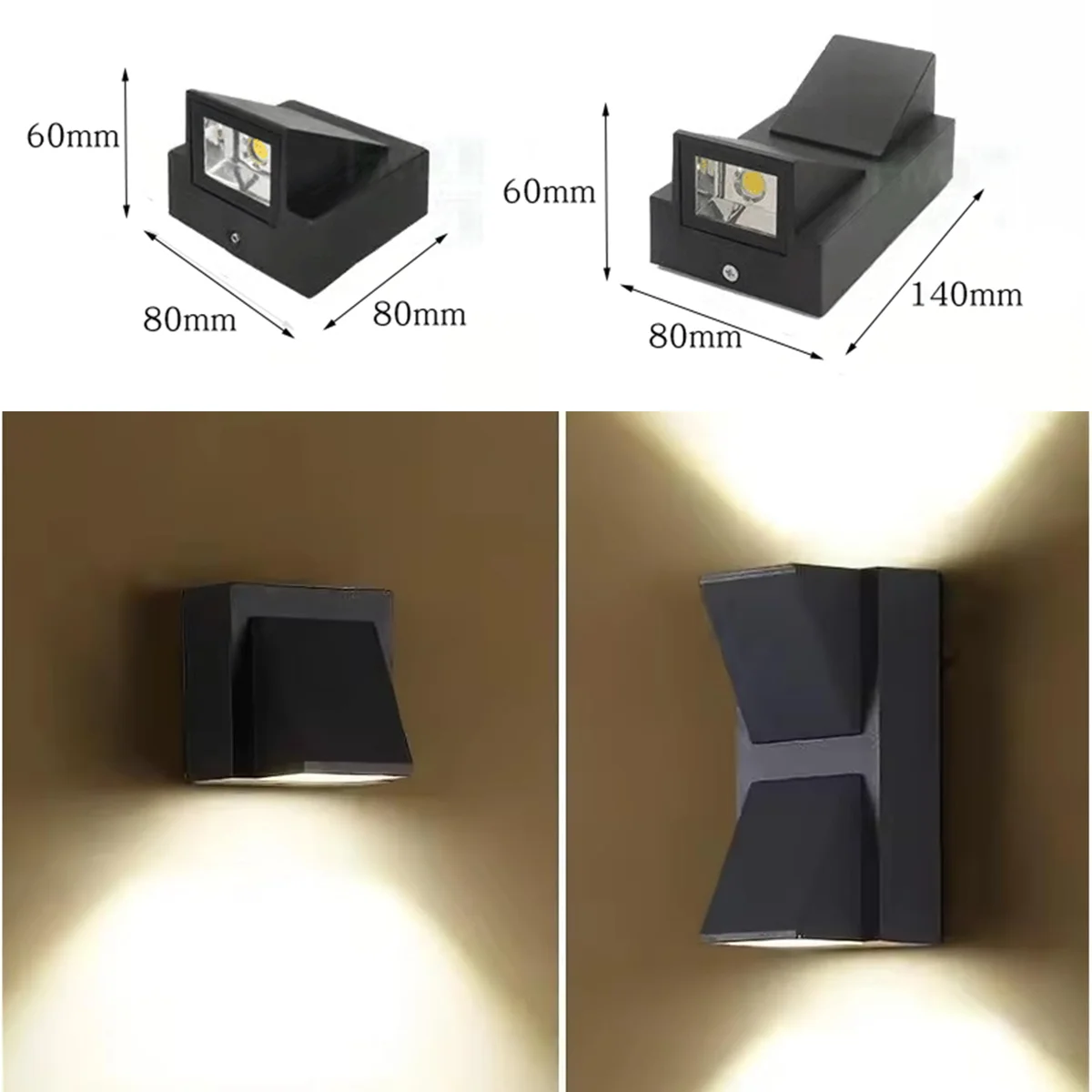 Black/White Shell Wall Light Wall Mounted 5w 10w Washer Warm Lamps Sconce Cool White Outdoor Lights Entrance Waterproof Exterior