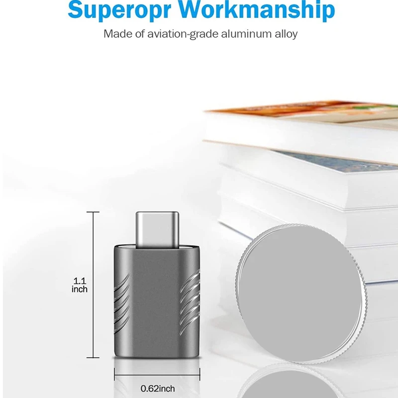 2 Pack USB C Adapter, USB C To USB Adapter High-Speed Data Transfer, USB-C To USB 3.0 Female Adapter For Type C Devices