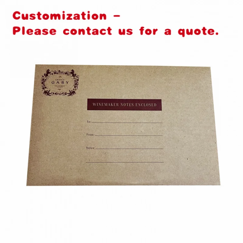 custom.Customized Size Recycled Cardboard Envelope with Button String, Printed Envelope