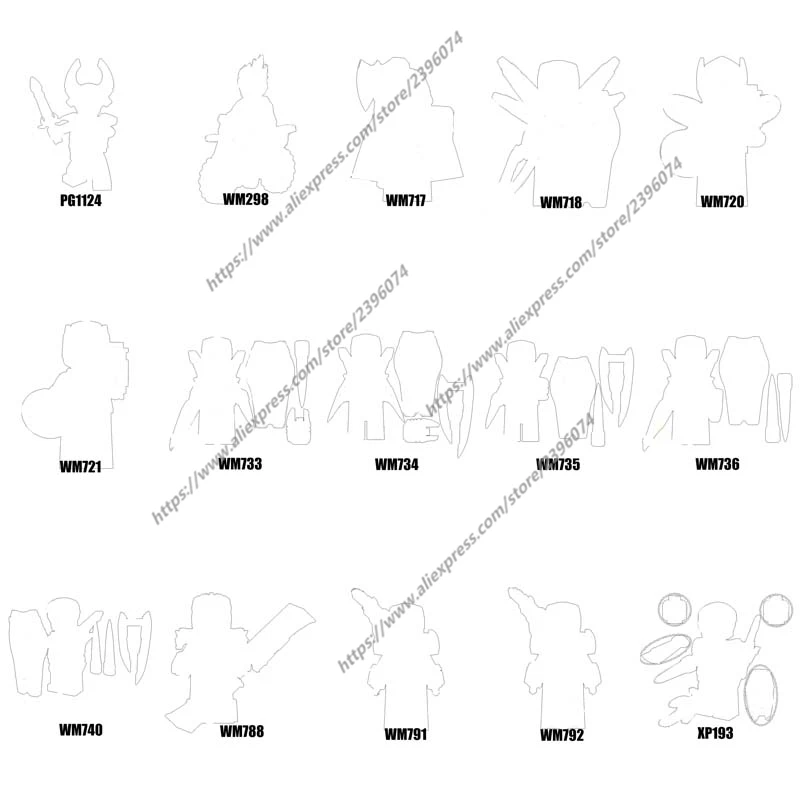 

1 шт., фигурки-конструкторы PG1124 WM298 WM717 WM718 WM720 WM721 WM733 WM734 WM735 WM736 WM740 Series-140