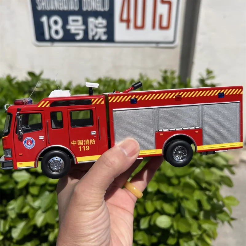 Diecast 1:43 Scale Fire Truck 119 Original Factory Model Alloy Gift Fire Truck Accessories Display Model Space Decorations