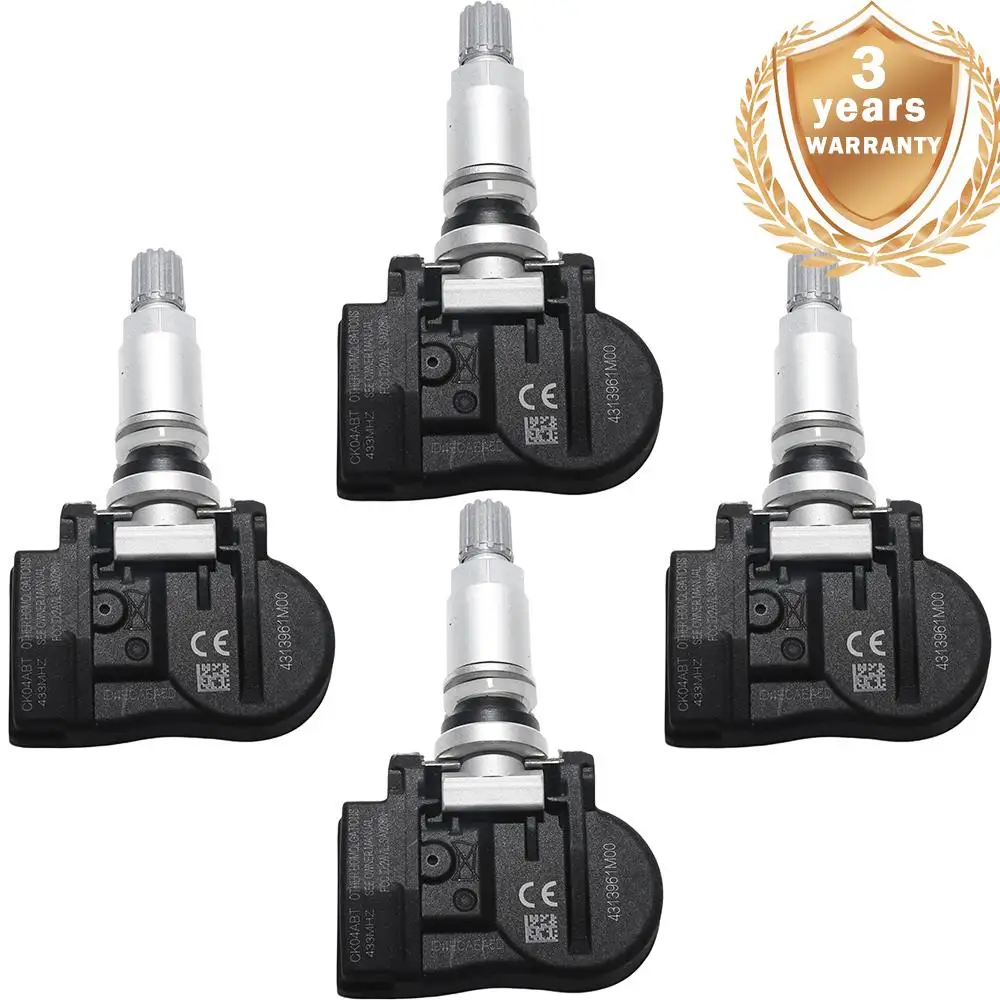 

4Pcs/set Tire Pressure Sensor For Suzuki Vitara SX4 S-cross Ignis Baleno Swift Jimmy 43139-61M00 43130-61M00 433Mhz