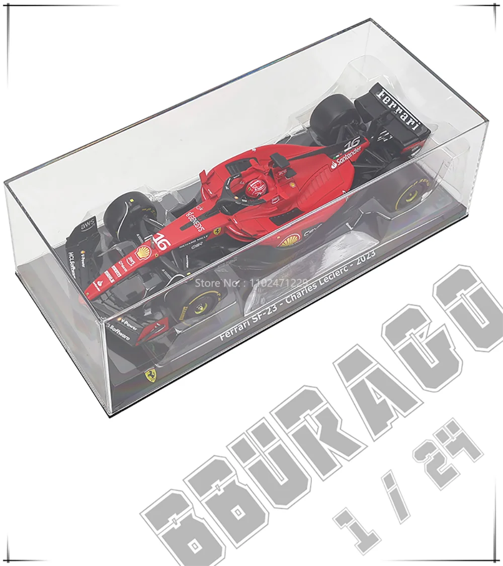 Coffret Cadeau Ferrari SF-23 Bburago - 2 Voitures 1:43 (Leclerc Standard + Livrée Monza), Licence Officielle, Pour Collectionneurs Dès 3 Ans Maquette Ferrari Sf-23