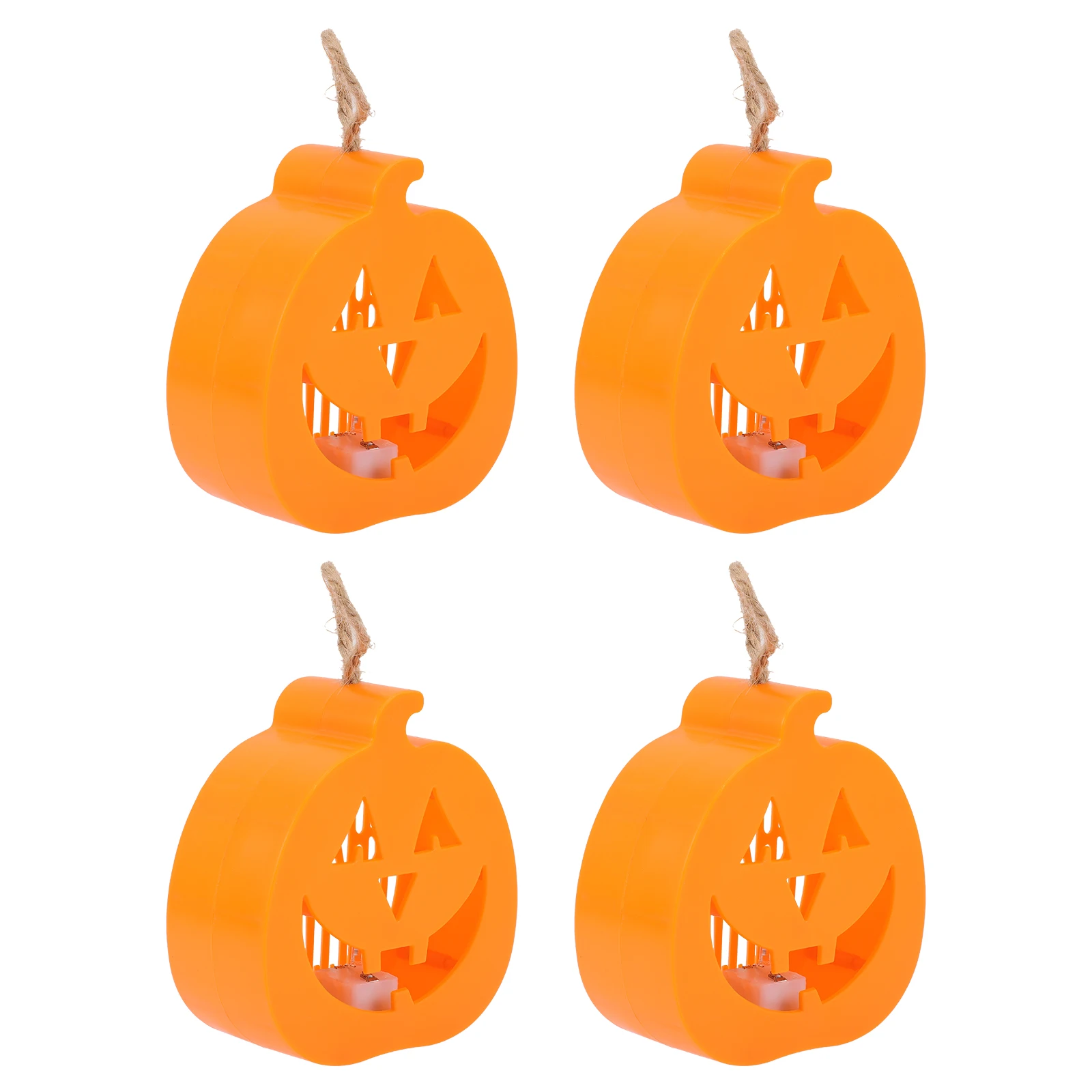 

4 Pcs LED Light Lights Halloween Handheld Lamp Decoration Pumpkin Operated for Plastic Party Gift