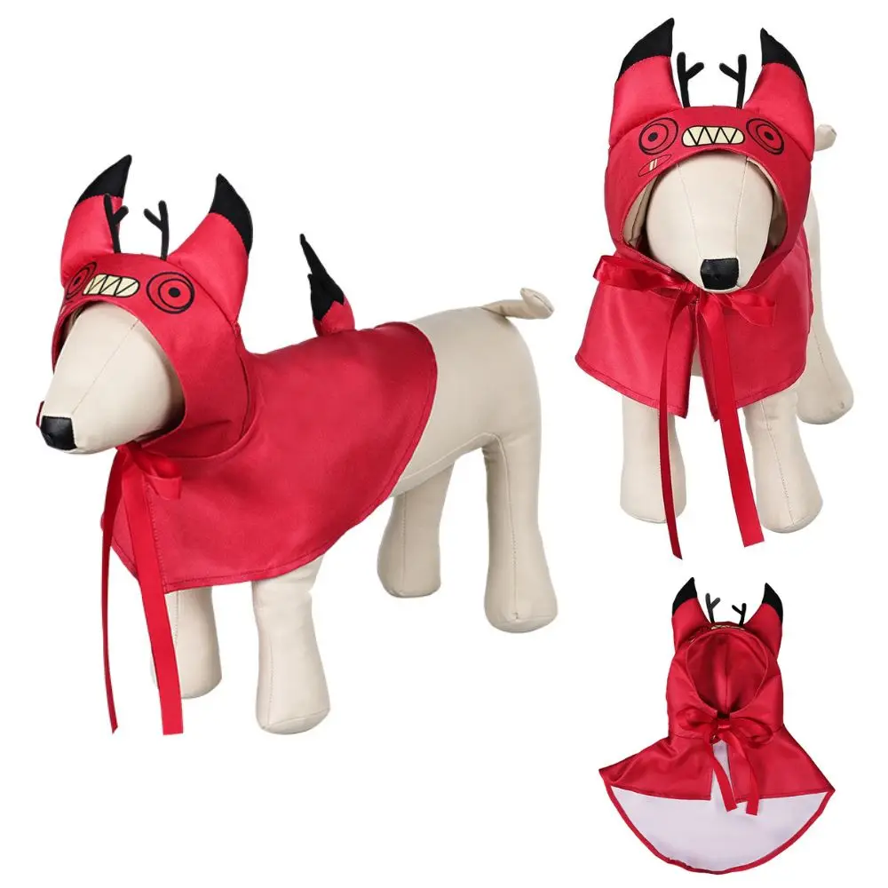 Alastor disfraz de fantasía para mascotas, ropa para perros grandes, abrigo, traje de Carnaval de Halloween