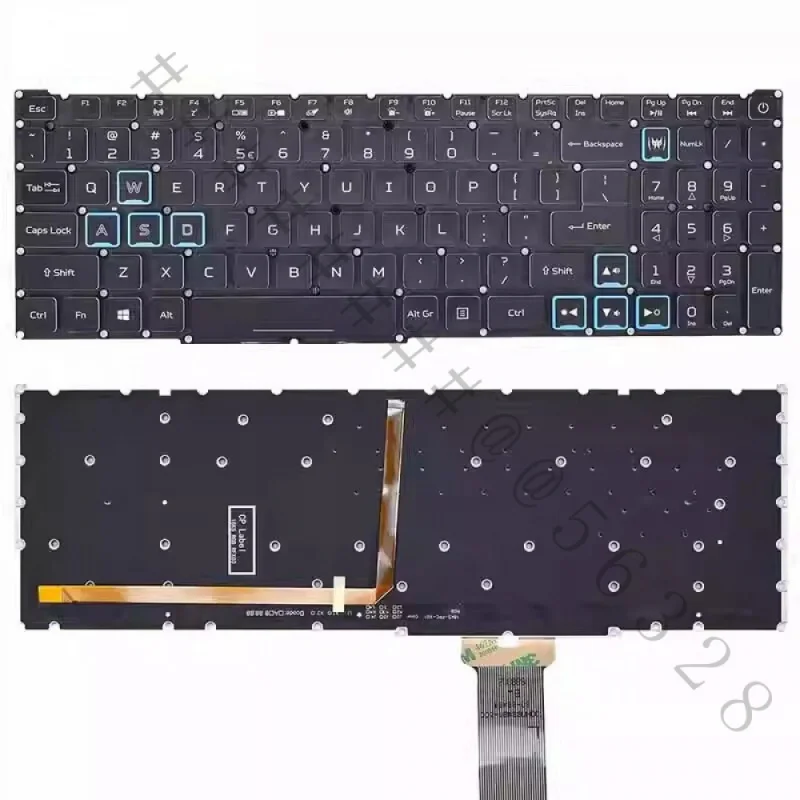 SCZ+New US QWERTY RGB Per-Key Backlit Keyboard For Acer Predator Helios 300 PH315-52 PH315-53 PH317-53 Gaming Laptop Replacement