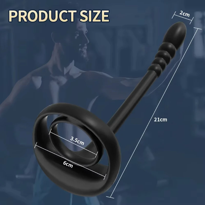 Aplikasi Remote Control Penggetar Prostat Pijat Testis Merangsang Sumbat Bokong Anal Cincin Ayam Masturbasi Pria Mainan Seks untuk Pria 18