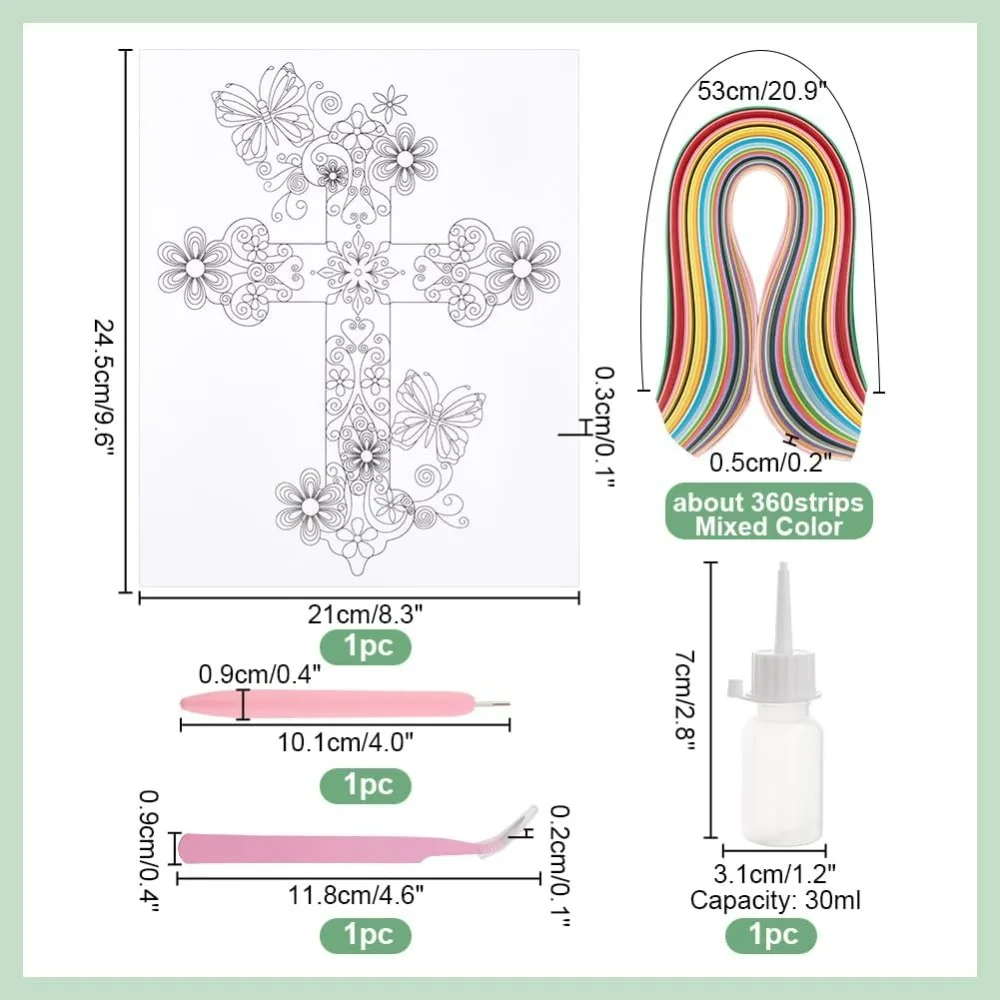 Paper Quilling Kit Cross Quilling Tool Supplier Flower Butterfly Paper Quilling Template Board DIY Crafts Set making kit