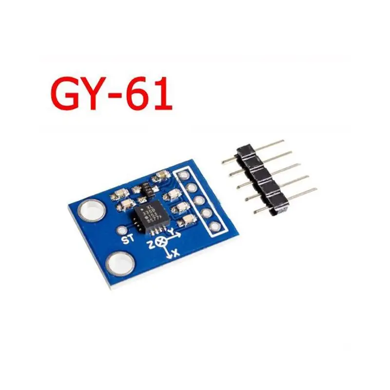 Módulo do acelerômetro de saída analógica de 3 eixos, transdutor angular, 3V-5V, GY-61, ADXL335