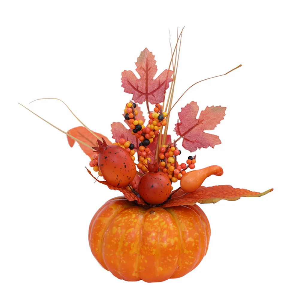 

Pumpkin Decorations PVC Lightweight Realistic Shape Thanksgiving TableDecor Artificial Pumpkins Fall Halloween Ornament