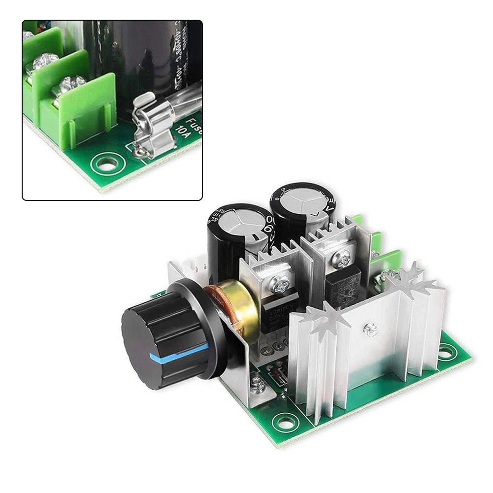 10A Speed Controller DC Motor Speed Regulator For DIY Projects Built-in Fuse Efficient Performance Large Capacitor