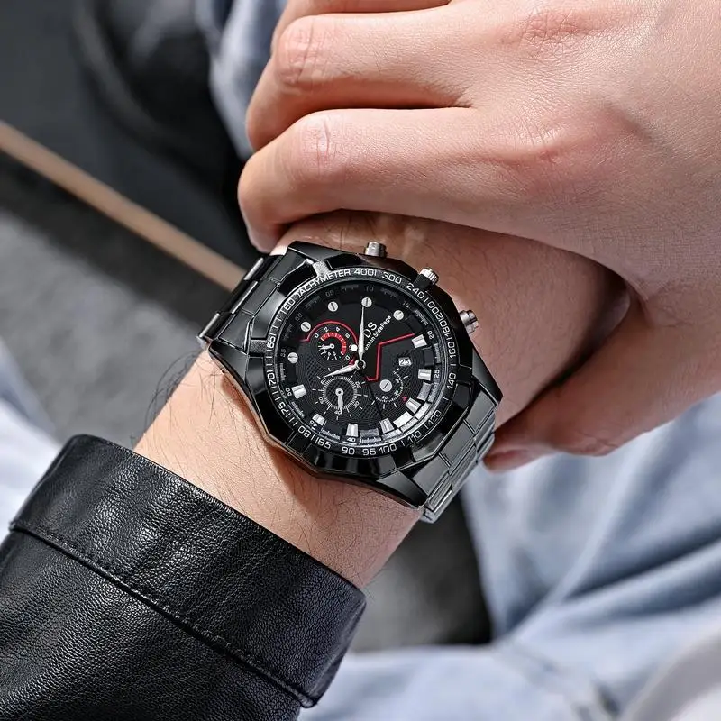 22New เข็มขัดเหล็กปฏิทินขนาดใหญ่ผู้ชาย Domineering Tough Guy นาฬิกาทองอัตโนมัตินาฬิกาควอตซ์ผู้ขายที่ดีที่สุดบน douyin