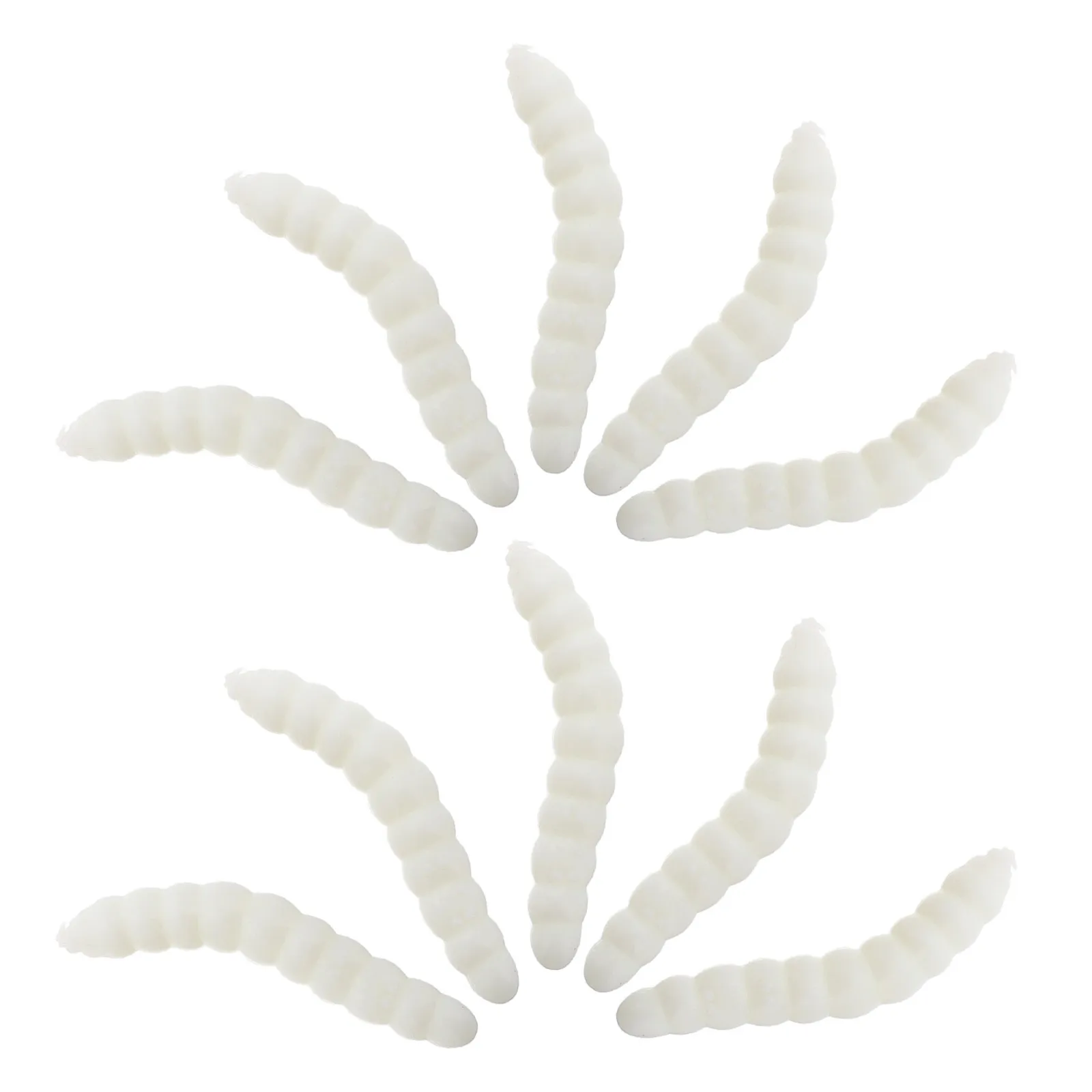 

50Pcs Realistic Halloween Maggots Soft Plastic Fake Worms for Pranks Party Favors Office Decor Decorative Insect Props Funny