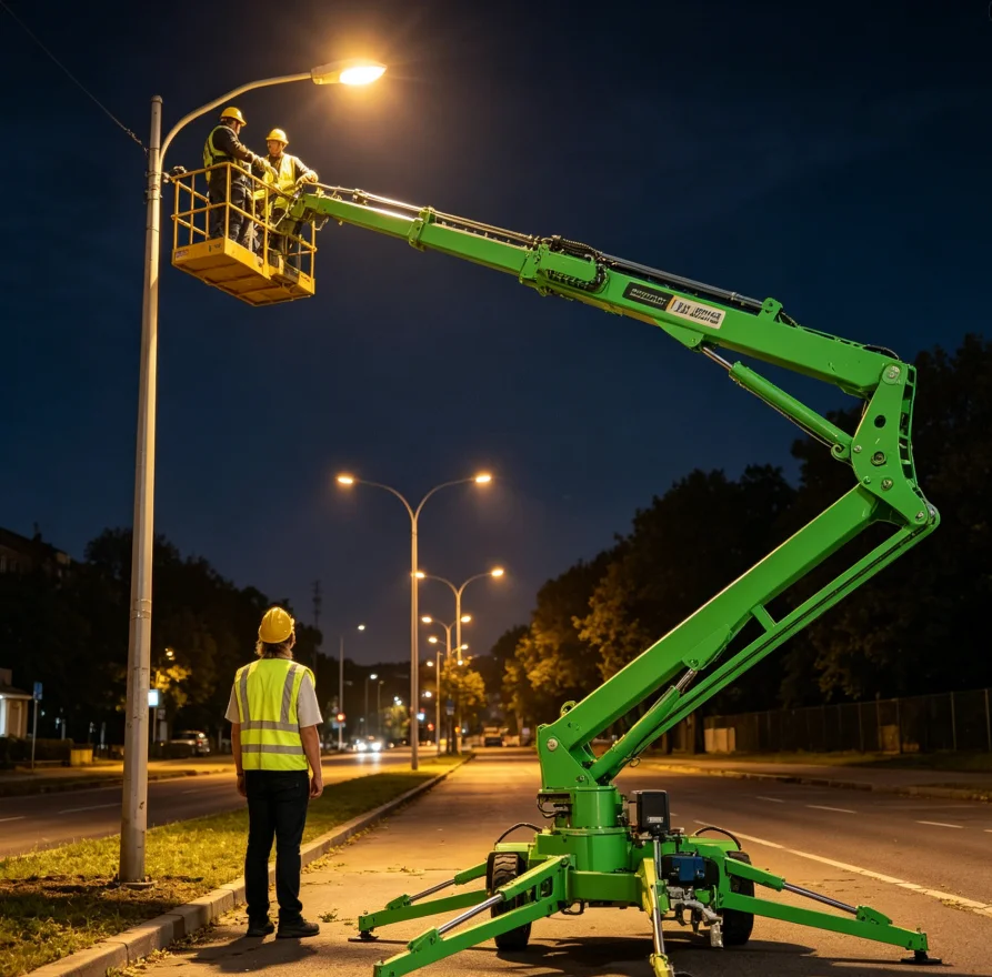 Telescopic Articulated Boom Lift Full Automatic Electric Articulated Lifting Platform 12m Hydraulic Cherry Picker
