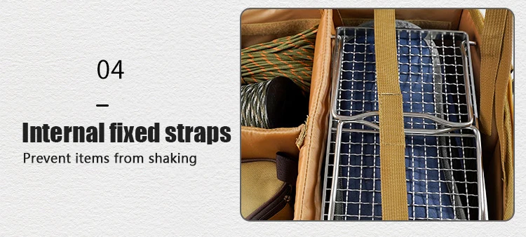 30L/45L/60L Outdoor Faltbare Aufbewahrungstasche, Wasserdichter Mehrzweck-Organizer für Campingausrüstung und Kochgeschirr – Detail 4