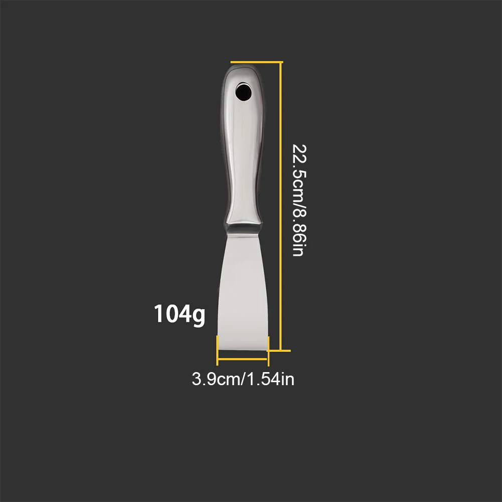 Cuchillo de masilla de acero inoxidable de una sola pieza, herramienta raspadora de pintura, raspador de masilla para parches y pintura espaciadores