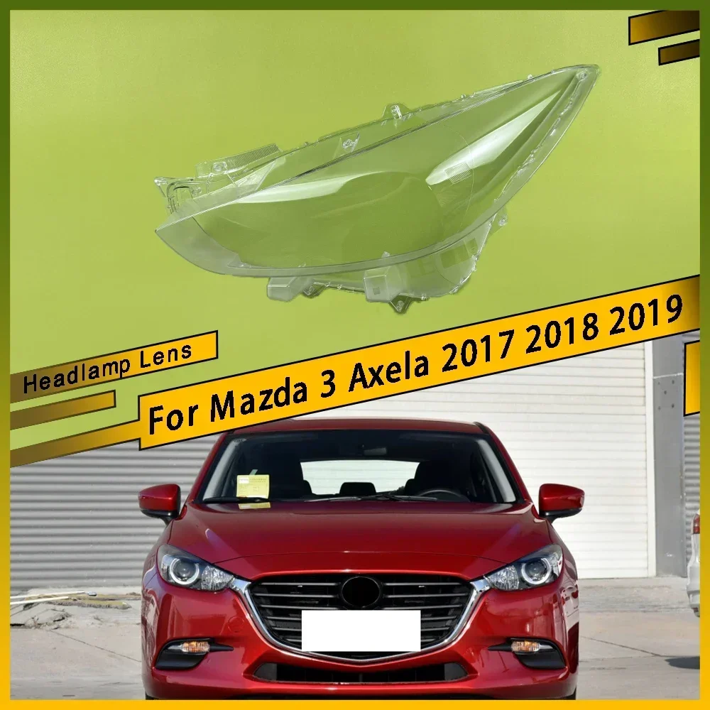 

Car Front headlight Lens Cover Car Headlight Transparent Glass Lamp Cover Shell Car Products For Mazda 3 Axela 2017 2018 2019