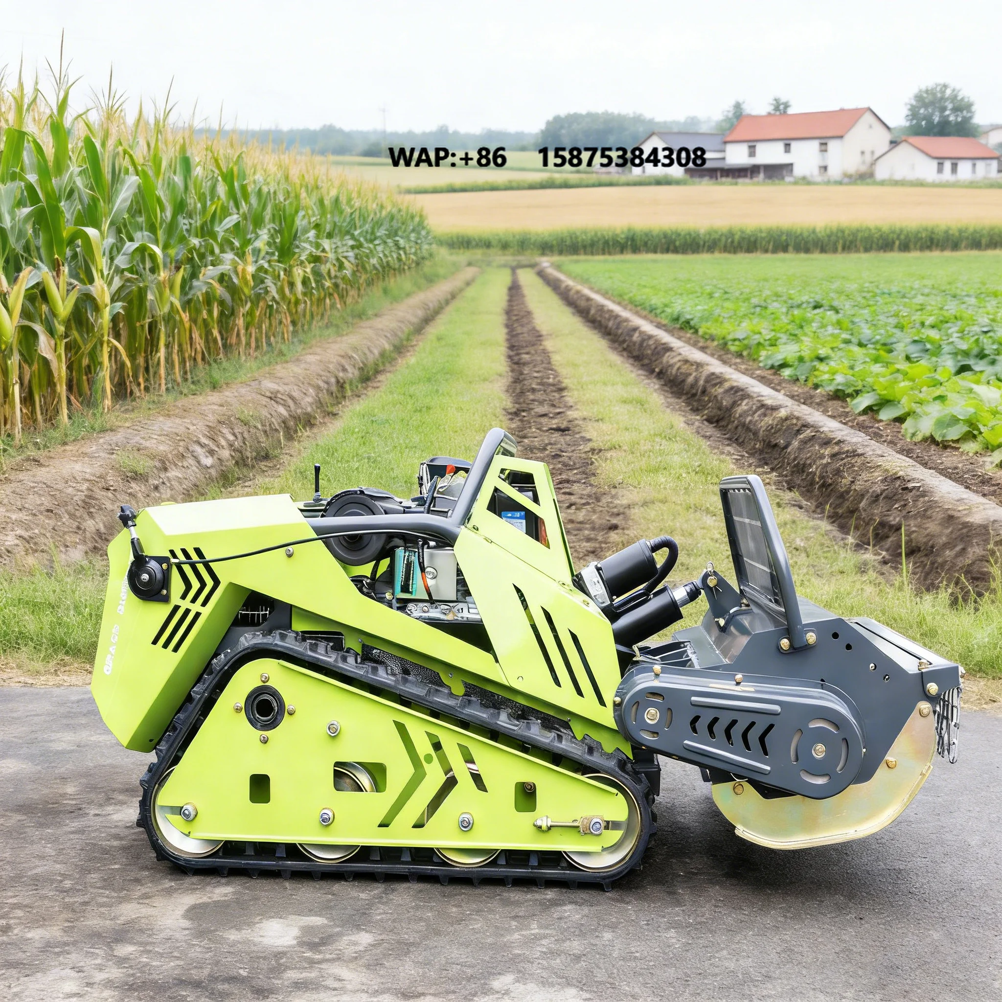China Factory Direct All-Terrain Remote Control Flail Mower Cutting Height 20-200mm Cutting Width Crawler Lawn Mower