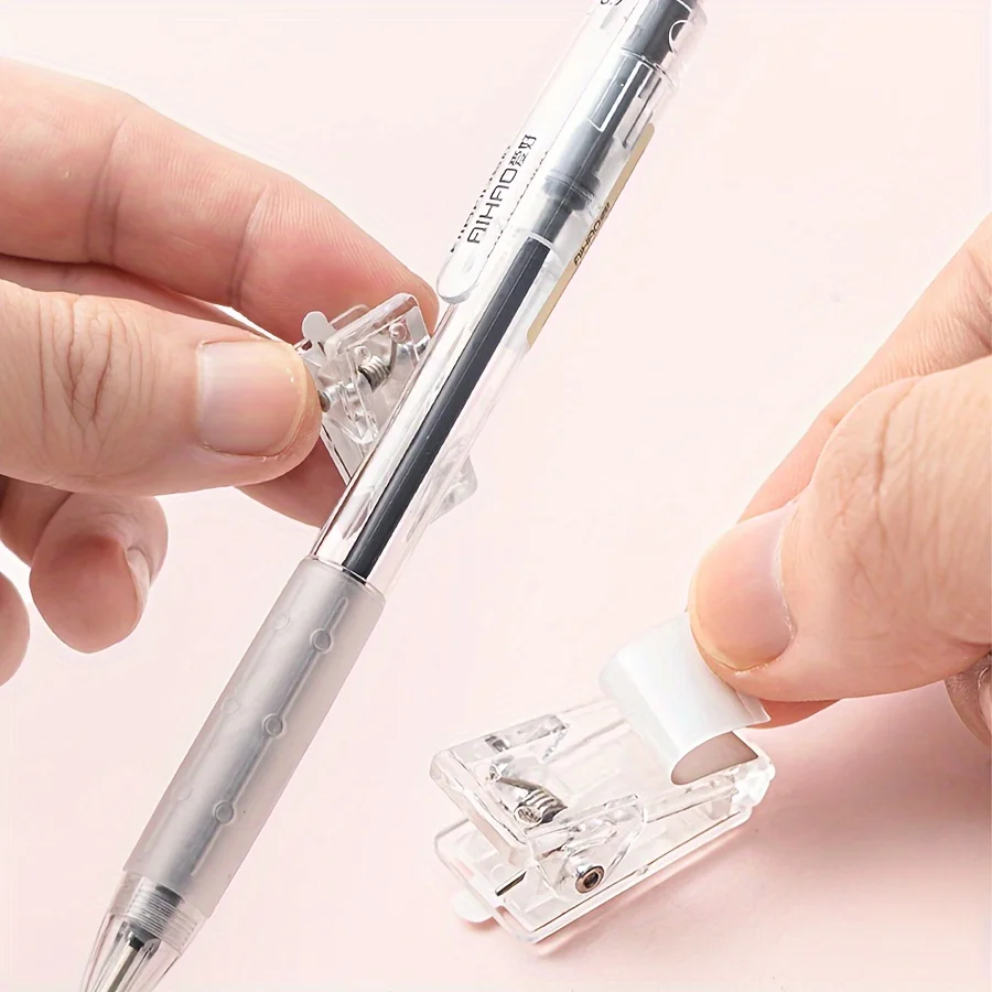 20pcs adjustable simple transparent clips, file data fixed clip storage - small, durable, reusable dovetail clips-office