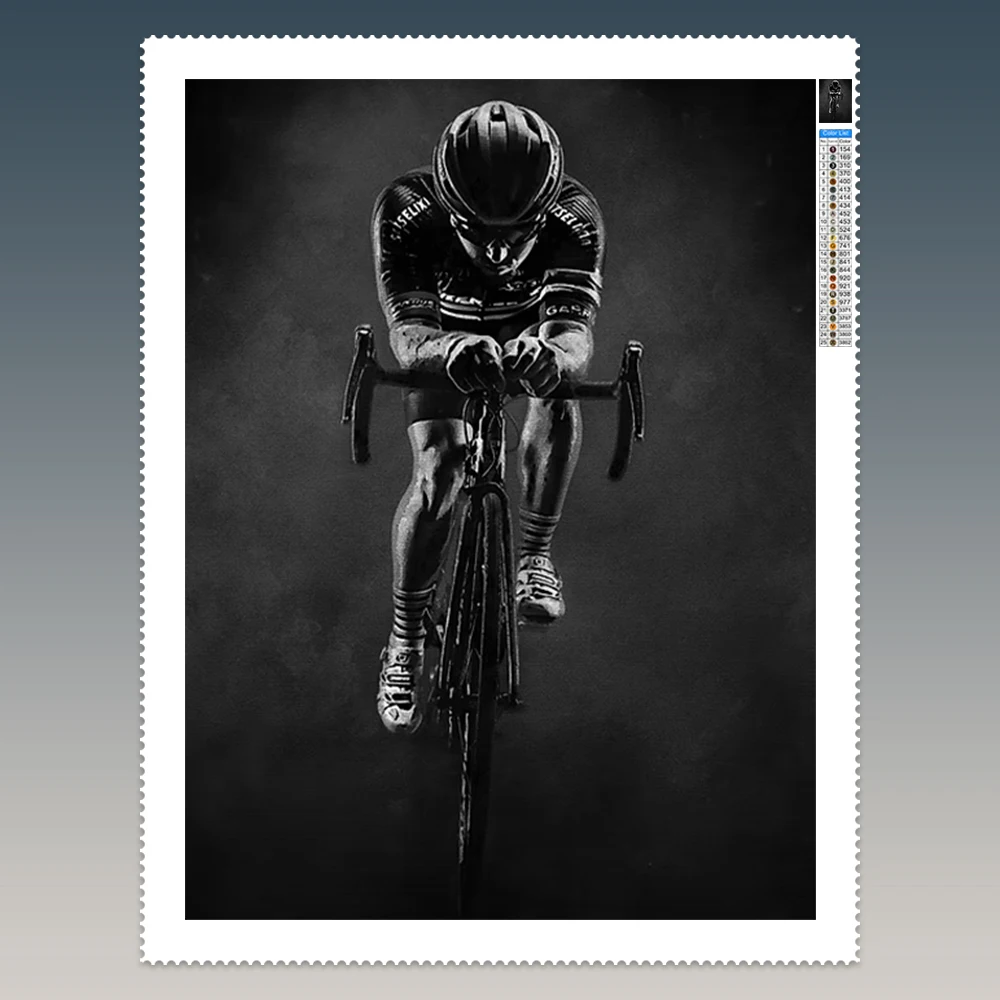 Road cycling 5D Diy Diamond Painting Cycling poster Diamond Embroidery Living Room Home Wall Decor Gifts for cycling enthusiasts