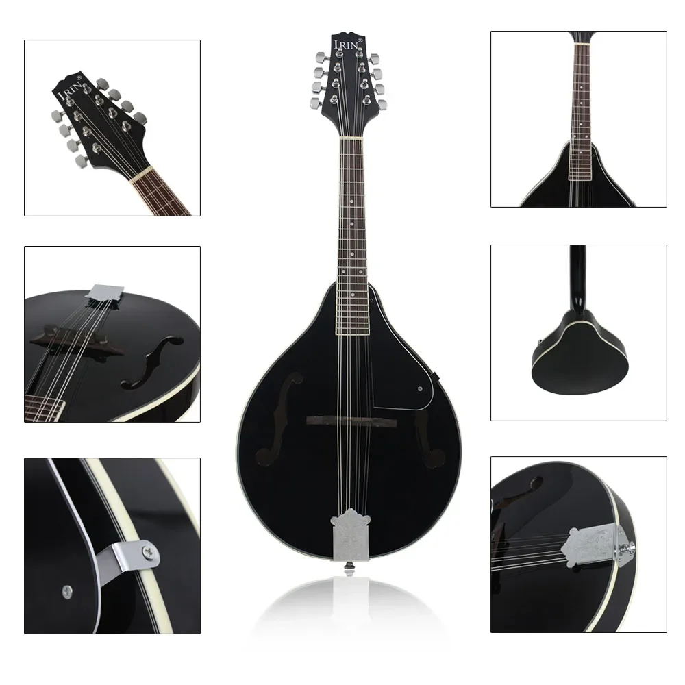 8 Strings Acoustic Mandolin Guitar A Style Basswood Body Mandolin Guitarra With Bag Picks Capo Guitar Parts & Accessories