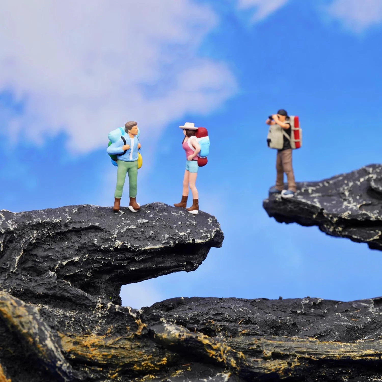Diorama 1/64 Minifigures Figure Model Resin Backpackers Miniature Scene Collocation Craft Toys 1/87 Minifiguras Action Figure