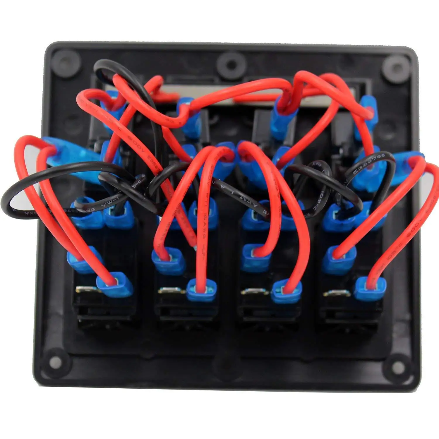Exclusive For 4-Gang Rocker Switch Panel 4 12-24V ABS USB Car Charger Socket With Waterproof Rubber Cap
