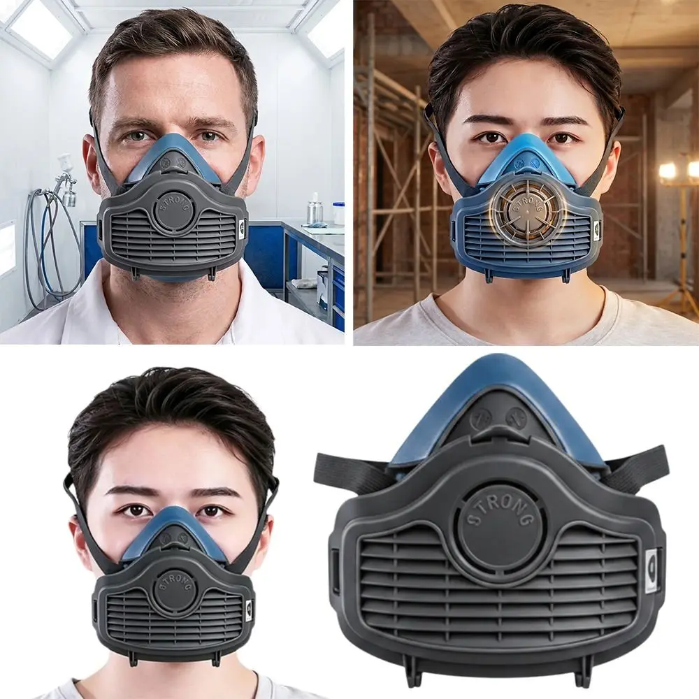 

Silicone Material Silicone Dustproof Half Gas Mask Replaceable Filter Self-Priming Filter Dust Respirator Protective Safety