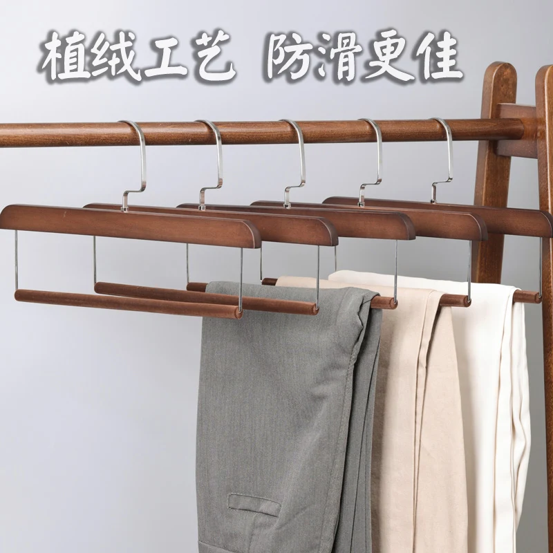 

Premium Suit Hanger 10PCS,Wide Shoulder Smooth Finish Wooden Clothes Hangers,Heavy Duty Rack for Closet,Clothing Store,Display