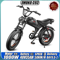 EMOKO C93 E-Bike 1000W Motor 48V35AH/20AH Battery Sports Electric Motorcycle 20*4 Inch Tire Adult City Commute Electric Bicycle
