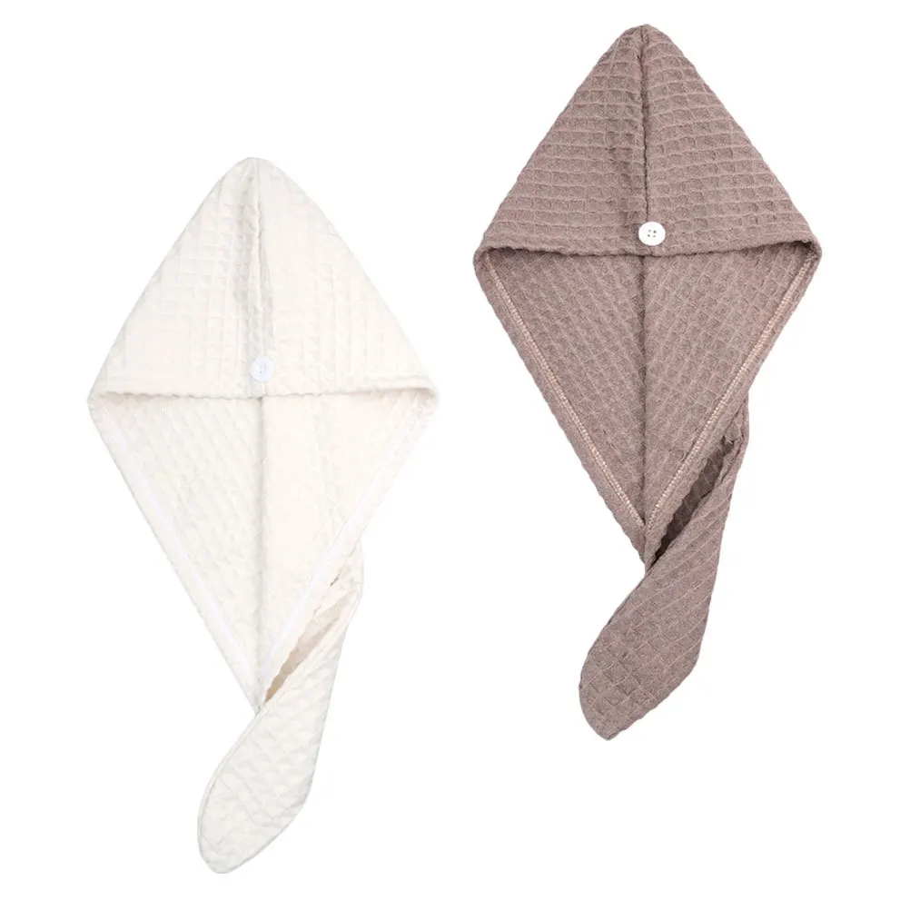 2 قطعة قبعات تجفيف الشعر لينة ماصة للماء يلتف التجفيف السريع أداة الشعر لصالون تجميل ساونا قبعة دش مرنة