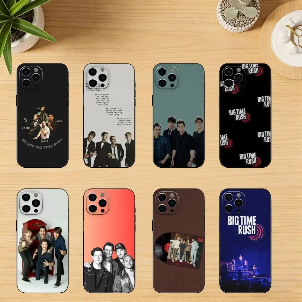

Black Silicone Soft Cover Combination Big Time R-Rush BTR Phone Case Compatible with iPhone 17/16/15/14/13/12/11 pro Max Mini