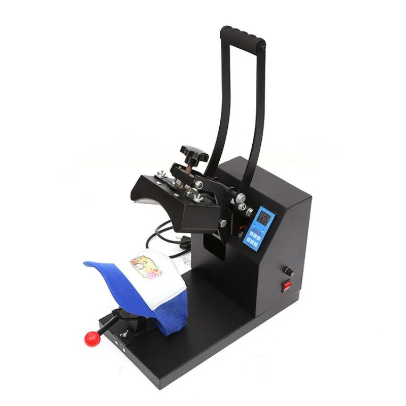 Immagine 3: Macchina per Stampa a Trasferimento Termico per Cappelli, Pressa a Caldo per Cappelli da Golf, Attrezzatura per Etichette Termoadesive Fai-da-Te