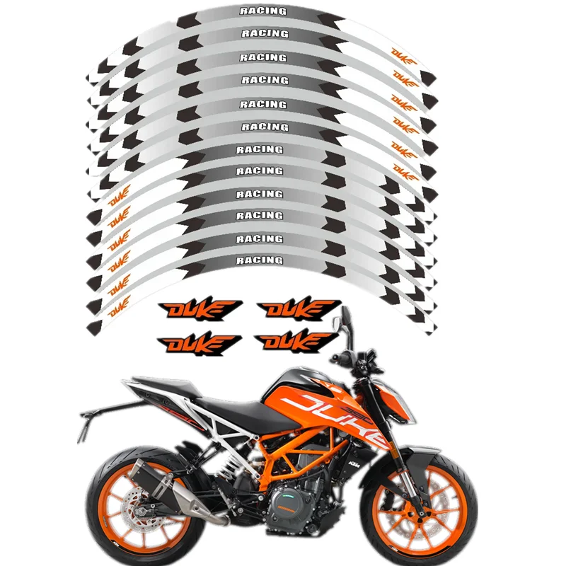 

Для KTM DUKE 125 150 200 300 390 790 990 1290 мотоциклетные запчасти, контурное колесо декоративная переводная наклейка-3