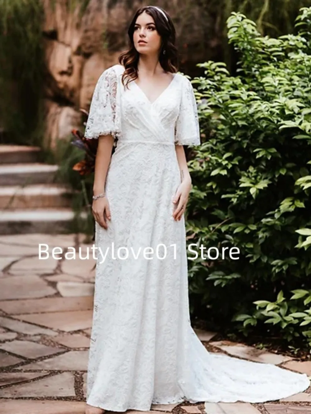 Unique Butterfly Sleeves, Lace A Swing Floor Sweeping Nightgown, Elegant Dress, Customized Ball Style, Formal Occasion Evening