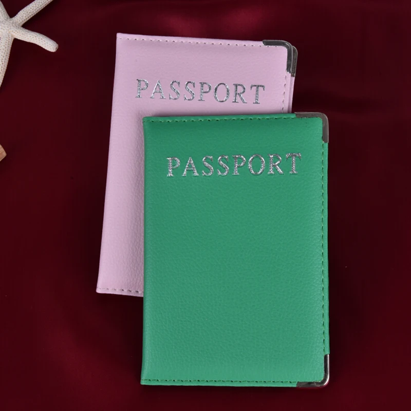 1PC Passport Covers Casual PU Leather Travel ID Card Passport Holder Wallet Case Passport Protective Cover