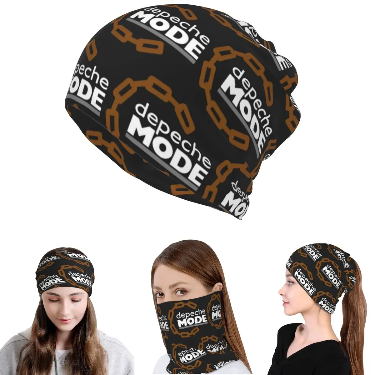 

Electronic Rock Depeche Cool Mode Bandana Neck Gaiter Wrap Scarf Warm Headwear Beanies Hat for Men Women Adult Washable