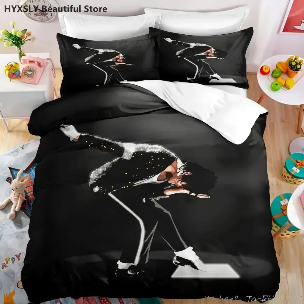 Michael Jackson Star 3D Duvet Cover Bedding Set Comforter Linen Pillowcases Home Decor Gift Single Double Twin King Queen