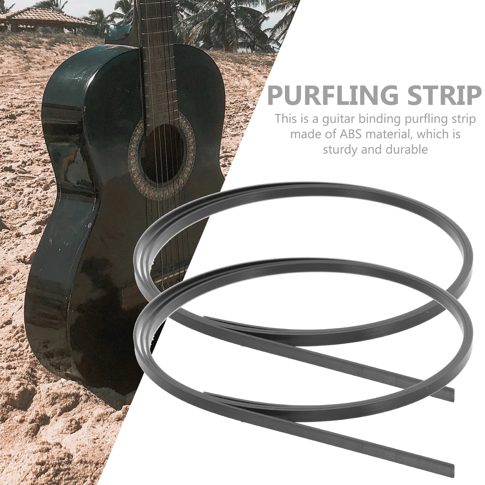 

12pcs Guitar Binding Purfling Strips Plastic ABS Decorative Strip for Ukulele Classical Guitar Accessories Durable Long Service