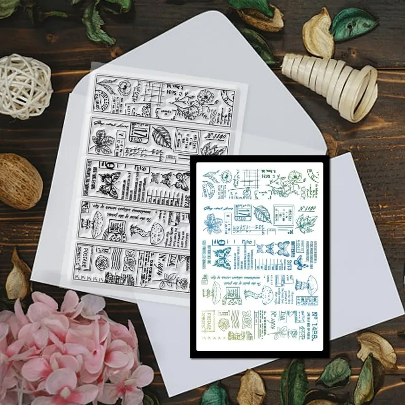 1pc Silicone Clear Stamps Vintage Bookmarks Plastic Stamp for DIY Scrapbooking Photo Album Decorative Cards Making Stamps
