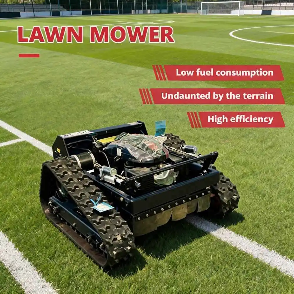 All-Terrain Remote Control Mower 1000mm Cutting Width Small Tracked Lawn Trimmer Simple Design EPA Certified Farm Landscape