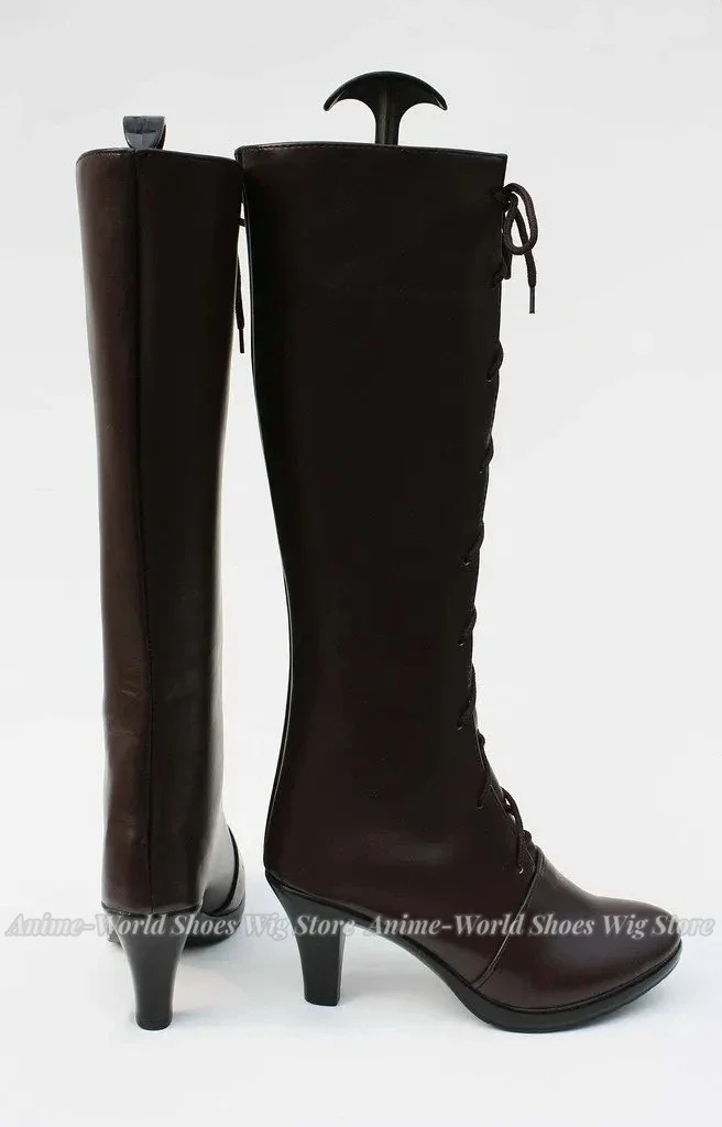 Chaussures de majordome noir pour femmes, chaussures de Cosplay kuroshisuji Ciel rose, bottes de Cosplay à talons hauts sur mesure