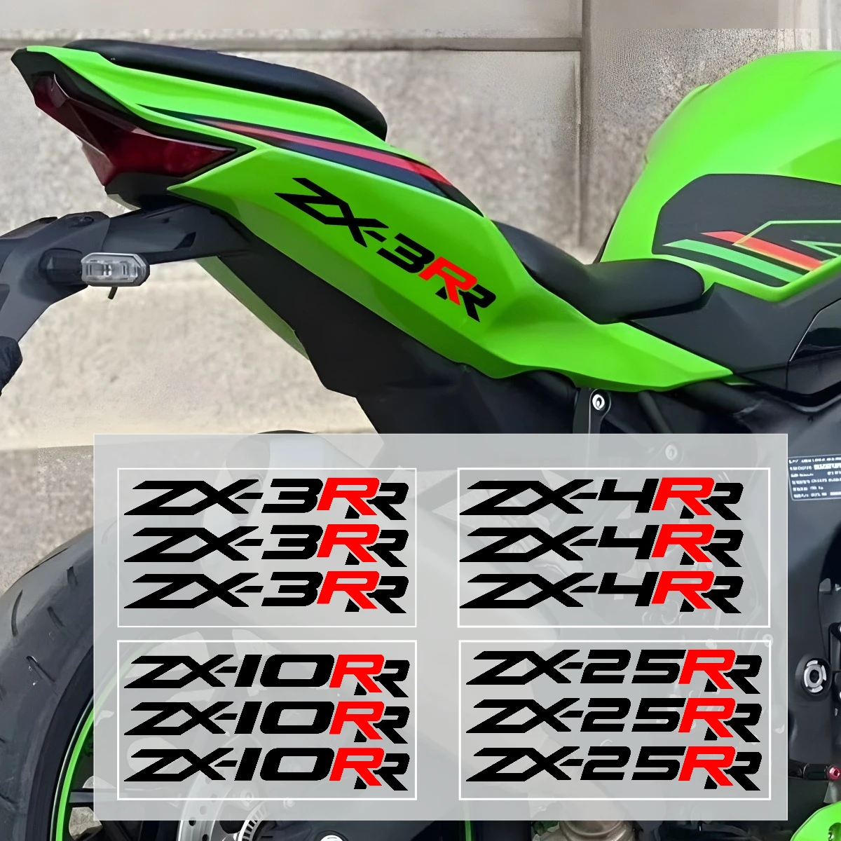 

Для ZX3R ZX-4R ZX-6R ZX-10R ZX-25R наклейки на топливный бак, светоотражающая наклейка, эмблема, значок, аксессуары для мотоциклов