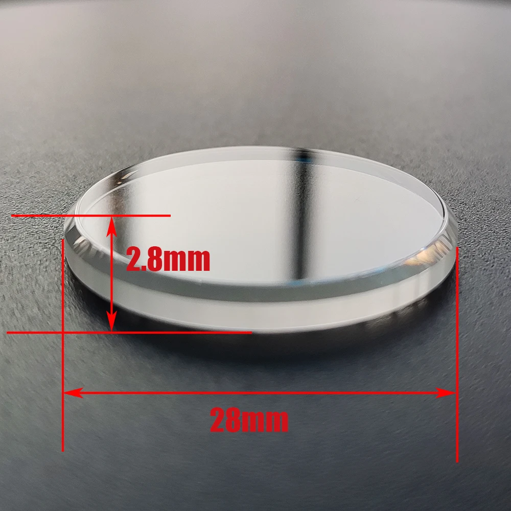 28 مللي متر x 2.8 مللي متر SKX013 SKX015 الياقوت الكريستال شقة الأزرق/الأحمر/واضح/لا AR طلاء زجاج ساعة استبدال Mod أجزاء كبيرة الشطب