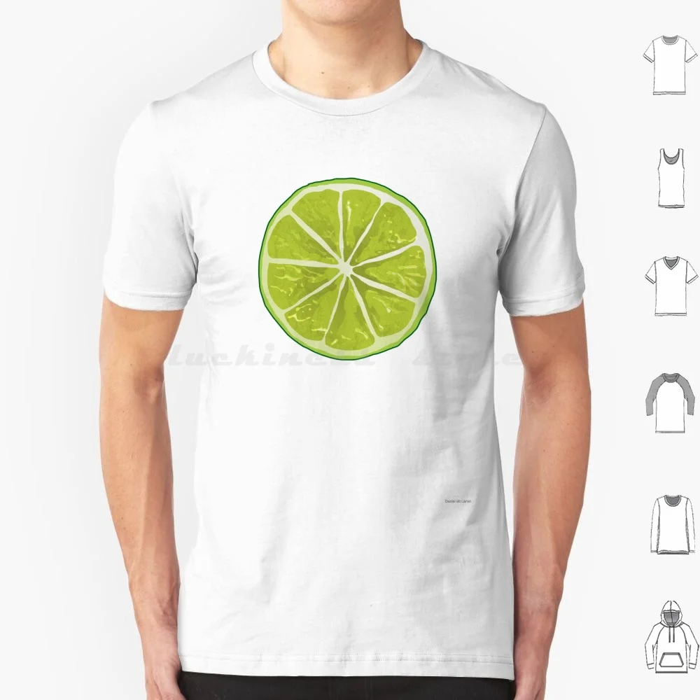 Forever Limes T Shirt Big Size 100% Cotton Limes Fruit Food Pattern Repeat Yummy Color