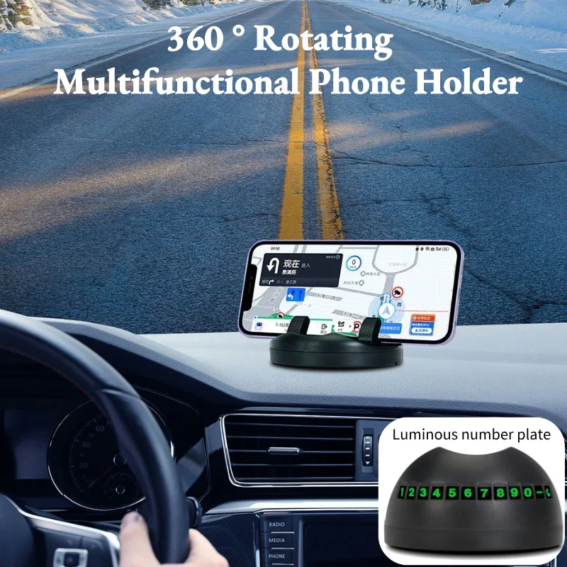 

Rotatable Dashboard Car Phone Holder Upgraded Reusable Silicone Phone Mount for Car Dash Anti-Slip Pad Mat Phone Holder