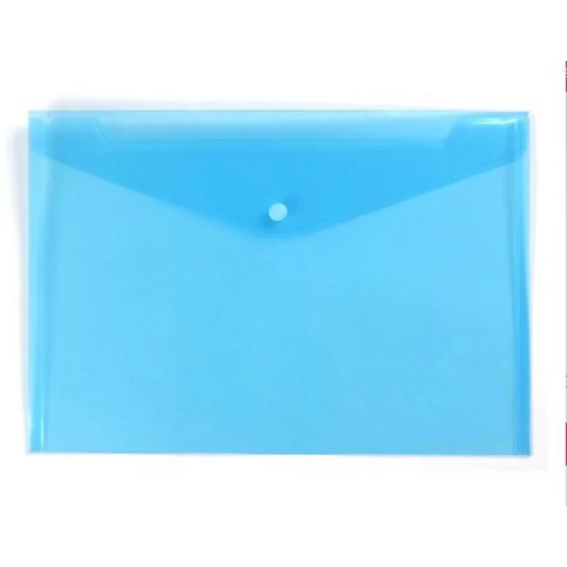 A+ 10 Buah Tas Dokumen Tempat File Transparan Tebal A4 Organizer Biru